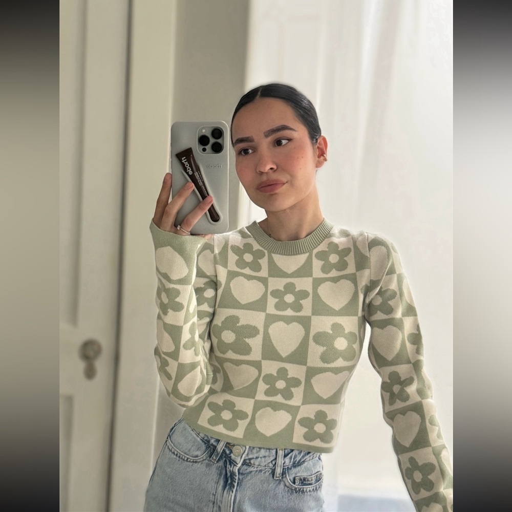 Green/Beige Sweatshirt